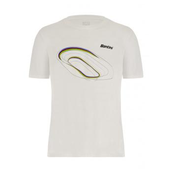 Santini TRACK UCI OFFICIAL tricou - white 
