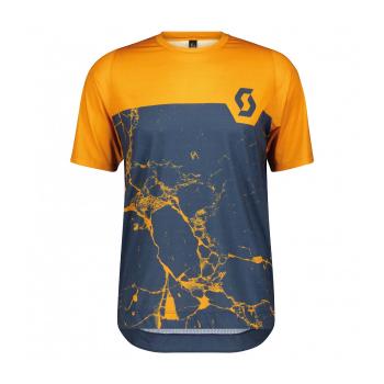 
                 SCOTT Tricou de ciclism cu mânecă scurtă - TRAIL VERTIC PRO SS - albastru/portocaliu 
            