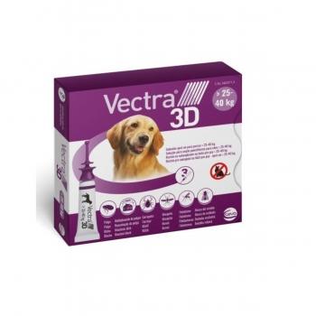 Vectra 3D, spot-on, soluție antiparazitară, câini 25-40 kg, 3 pipete