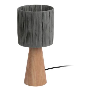 Veioză gri/natural cu abajur din sfoară din hârtie (înălțime 33 cm)  Sheer Cone – Leitmotiv