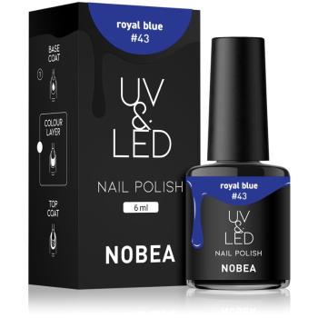 NOBEA UV & LED Nail Polish unghii cu gel folosind UV / lampă cu LED glossy culoare Royal blue #43 6 ml