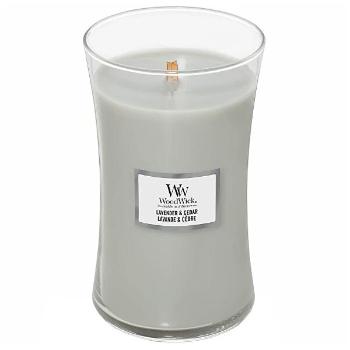 WoodWick Lumânare parfumată vază mare Lavender &amp; Cedar 609,5 g