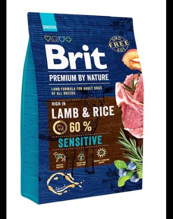 BRIT Premium By Nature Sensitive Lamb hrana uscata caini adulti cu tract digestiv sensibil, cu miel 3 kg