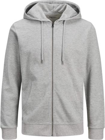 Jack&Jones PLUS Hanorac pentru bărbațiJJEBASIC SWEAT ZIP 12182493 Light Grey Melange 6XL