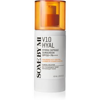 Some By Mi V10 Hyal Hydra Capsule Sunscreen cremă protectoare pentru piele sensibilă și intolerantă SPF 50+ 40 ml