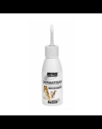 VET-AGRO Dermatisan Aurisal Silver Solutie pentru curatarea canalului auditiv caini/pisici 75 ml