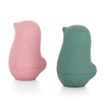 Petite&Mars Love Birds jucărie pentru apă 6 m+ Rose Green 2 buc