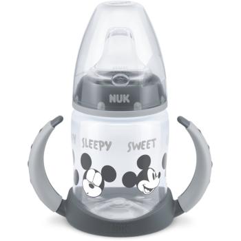 NUK First Choice Mickey Mouse cană pentru antrenament cu mânere 6m+ Grey 150 ml