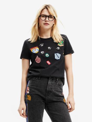 Desigual Horizonte Tricou Negru