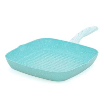 Tigaie grill Bisetti Miss Gourmet, 28 x 28 cm, albastru