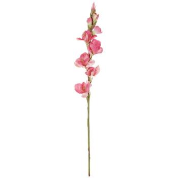 Floare artificială Gladiola roz, 10 x 85 x 10 cm