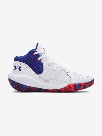 Under Armour Grade School Jet '21 Basketball Tenisi Alb