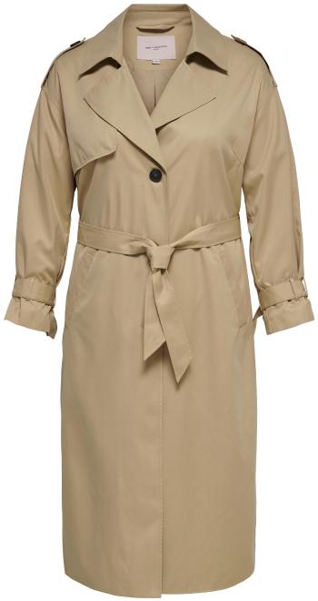 ONLY CARMAKOMA Palton pentru femei CARCHLOE TRENCHCOAT 15245961 Tannin 5XL/6XL