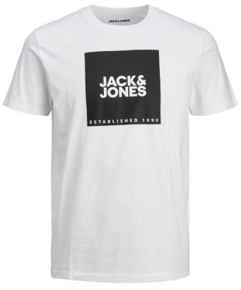 Jack&Jones Tricou pentru bărbați JJLOCK Regular Fit 12213248 White BIG XXL