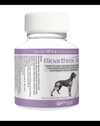 BIOWET Bioarthrex HA tablete pentru caini care sustin reinnoirea cartilajului articular 75 tabl.