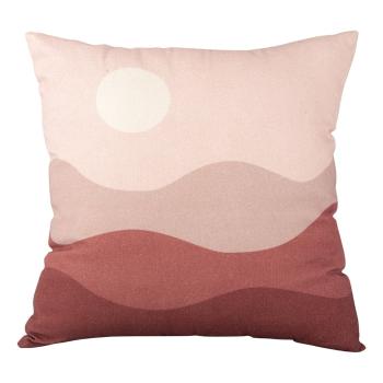 Pernă decorativă din bumbac PT LIVING Pink Sunset, 45 x 45 cm, roz-roșu