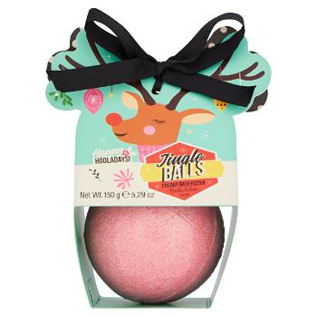 Dirty Works Bombă de baie efervescenta cu miros de cireșe Jingle Balls(Cherry Bath Fizzer) 150 g