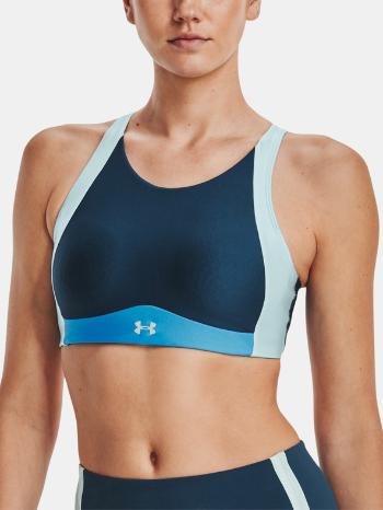 Under Armour UA Infinity Mid High Neck Shine Sport Sutien Albastru