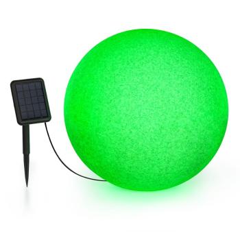 Blumfeldt Shinestone Solar 50, lampă tip bilă, panou solar, Ø 50 cm, LED RGB, IP68, baterie