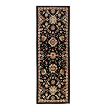 Covor tip traversă negru/bej 80x240 cm Herat – Nouristan