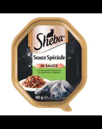 SHEBA Sauce Speciale 85gx22 z Królikiem, Kaczką i Warzywami - mokra karma dla kotów w sosie + 6x50g Fresh &amp; Fine GRATIS
