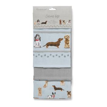 Set 3 prosoape de bucătărie Cooksmart ® Curious Dogs