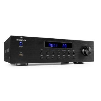 Auna AV2-CD850BT, amplificator stereo pe 4 zone, 8 x 50 W RMS, bluetooth, USB, CD,&nbsp;negru