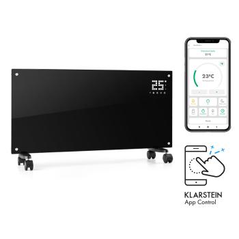 Klarstein Bornholm Smart, convector electric, 2000 W, WiFi, afișaj LED, cronometru, IP24, negru