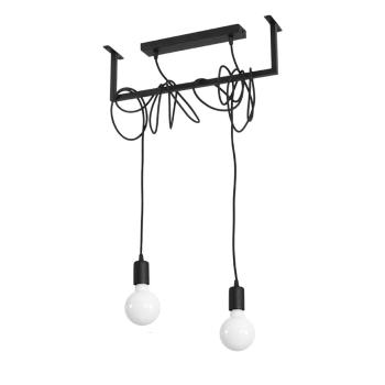 Lustră Nice Lamps Vakors, lungime 50 cm, negru