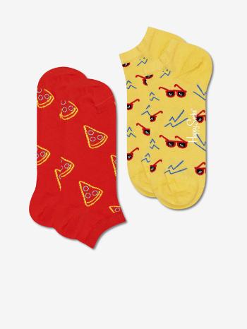 Happy Socks Pizza Slice Set de 2 perechi de șosete Galben