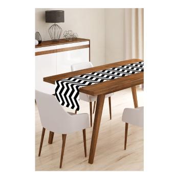 Napron din microfibră pentru masă Minimalist Cushion Covers Black Stripes, 45 x 145 cm