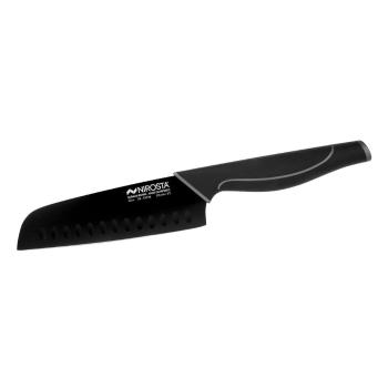 Cuțit din oțel inoxidabil santoku Nirosta Wave, negru