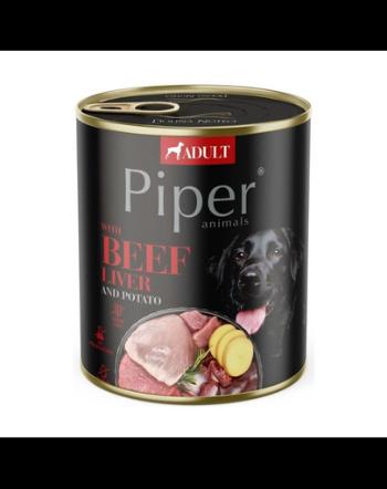 PIPER Hrana umeda cu ficat vita si cartofi pentru caini 800g