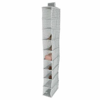 Organizator suspendat pentru pantofi și haine Compactor MISSY, 15 x 30 x 128 cm, albastru-alb