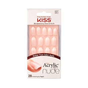 KISS Unghii acrilice - manichiură franțuzească cu aspect natural Salon Acrylic French Nude 64267 28 buc
