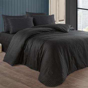 Lenjerie de pat 4Home Night din satin , negru, 140 x 200 cm, 70 x 90 cm