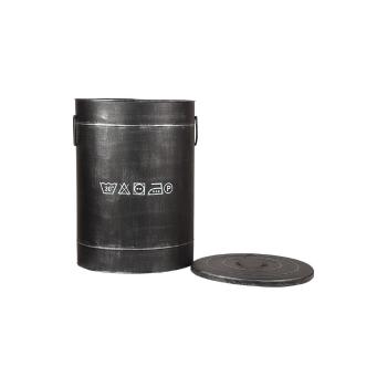 Coș metalic pentru rufe LABEL51, ⌀ 40 cm, negru