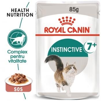 Royal Canin Instinctive 7+, plic hrană umedă pisici, (în sos), 85g