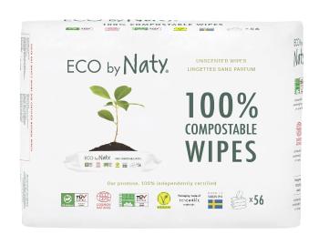 Eco by Naty ECO vlhčené ubrousky Naty bez vůně - pro citlivou pokožku - výhodné balení (3 x 56 ks)