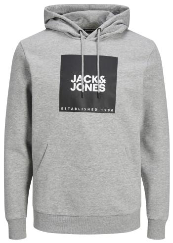 Jack&Jones Hanorac pentru bărbați JJLOCK Regular Fit 12213245 Light Grey Melange BIG L