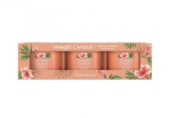 Yankee Candle Set de lumânări votive in sticlă Tropical Breeze 3 x 37 g