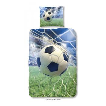 Lenjerie de pat din bumbac pentru copii Good Morning Football Game, 140 x 200 cm