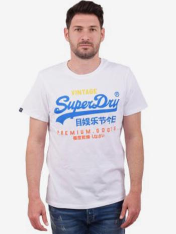 SuperDry Vl Tri Lw Tee Tricou Alb