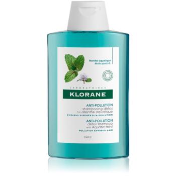Klorane Aquatic Mint șampon detoxifiant pentru curățare pentru păr expus la poluare 200 ml