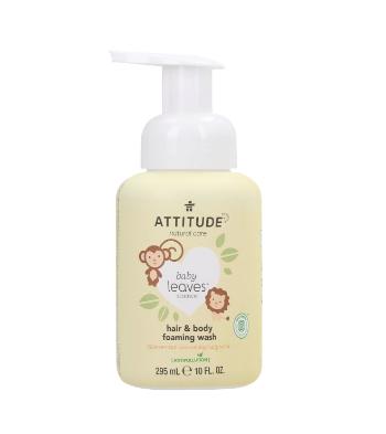 Attitude Spumă de curățare pentru copii pentru corp și păr cu aromă de suc de pere Baby Leaves (Hair & Body Foaming Wash) 295 ml