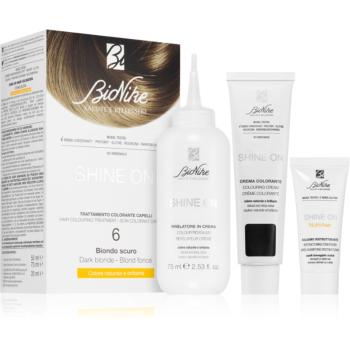 BioNike SHINE ON Culoare permanenta pentru par culoare 6 Dark Blonde 1 buc