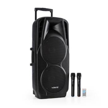 Vonyx Boxă portabilă SPX-PA9210 Sound-System 2x10 '' USB, SD / MMC Bluetooth baterie cu 4-6h