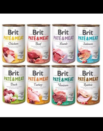 BRIT Pate&amp;Meat Mix 8x400 g pate hrana umeda caini