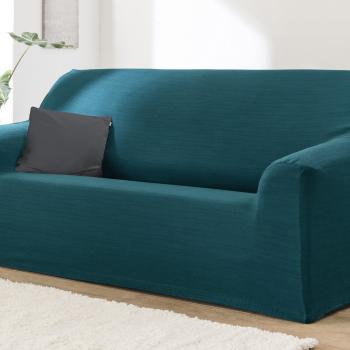 Husa elastica uni pen. canapea si fotoli - albastru-verzui - Mărimea canapea cu trei locuri