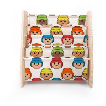 Bibliotecă de copii în culoare naturală din material textil 60x70 cm – Playmobil